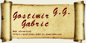 Gostimir Gabrić vizit kartica